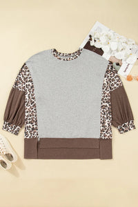 Birdie Leopard Patchwork Sweatshirt