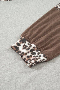 Birdie Leopard Patchwork Sweatshirt