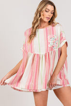 Birdie Stripe w/Floral Contrast Top