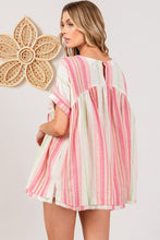 Birdie Stripe w/Floral Contrast Top