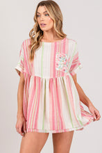 Birdie Stripe w/Floral Contrast Top