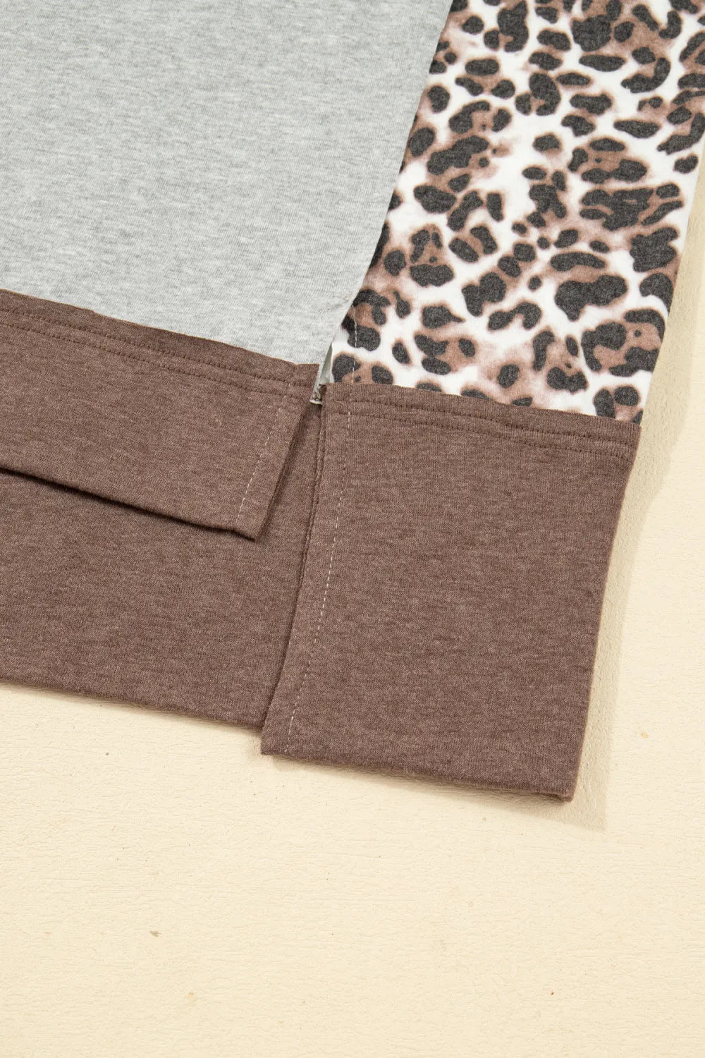 Birdie Leopard Patchwork Sweatshirt