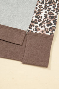 Birdie Leopard Patchwork Sweatshirt