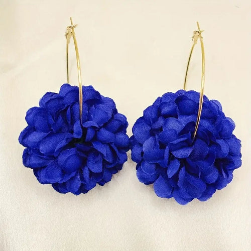 Blue Floral Earrings