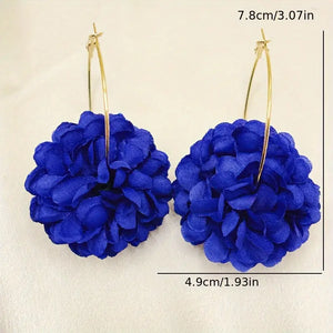 Blue Floral Earrings
