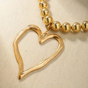 Boho Heart Beaded Necklace