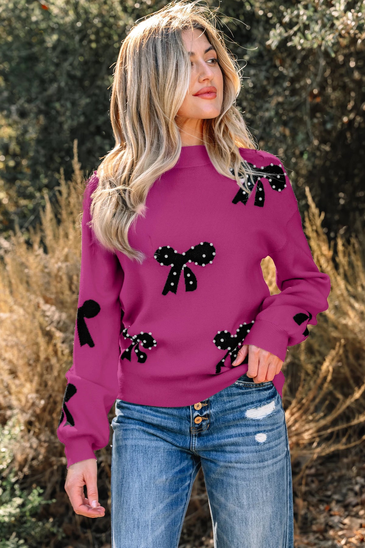 Bows & Pearls Sweater