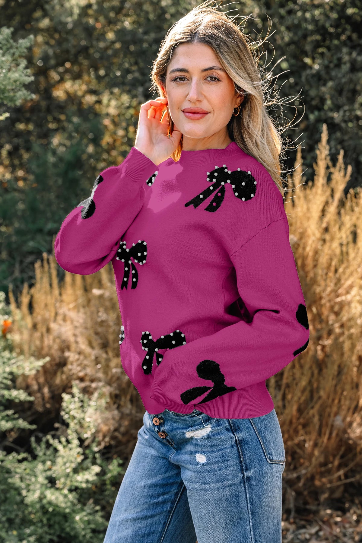 Bows & Pearls Sweater