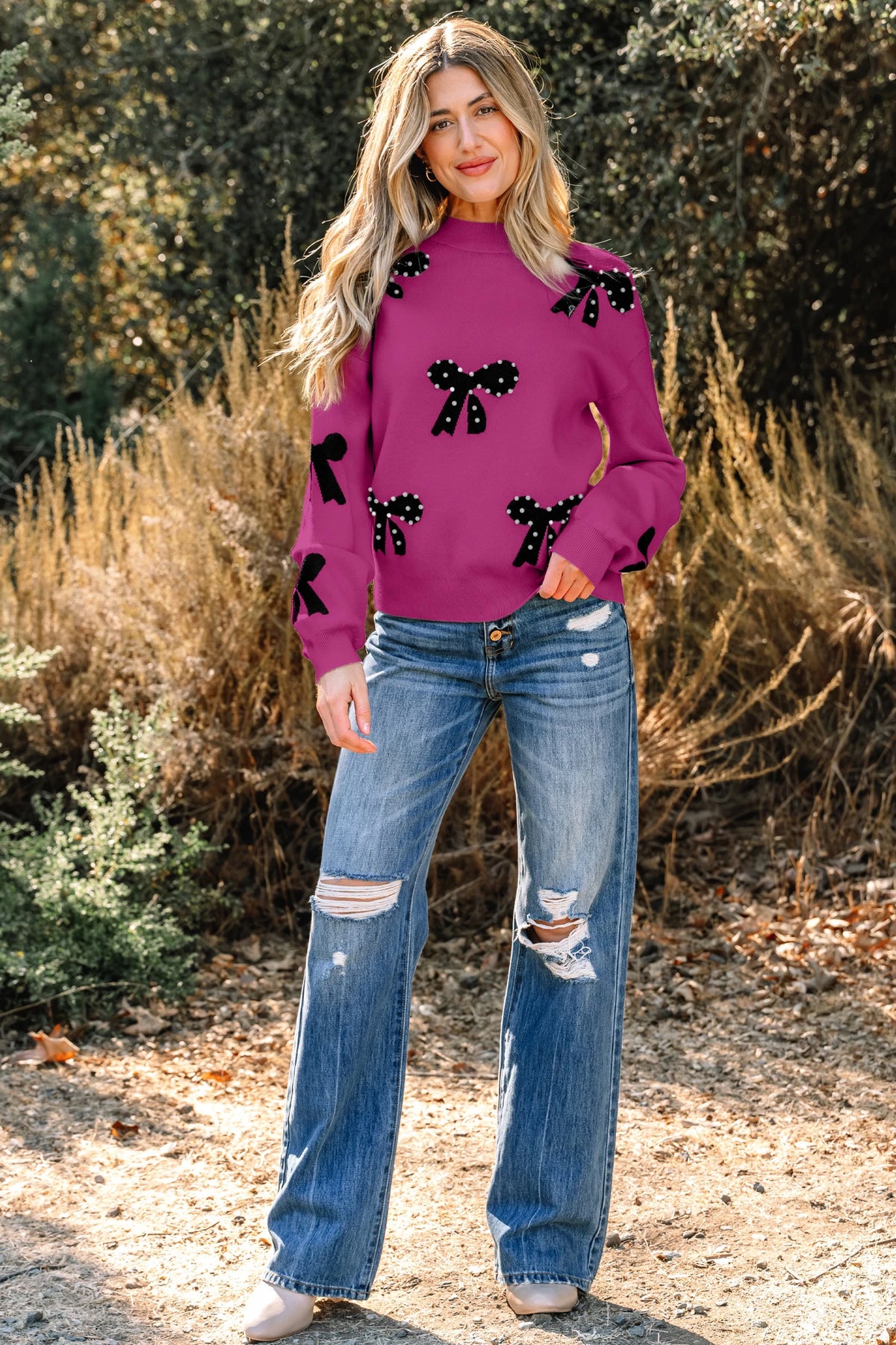 Bows & Pearls Sweater