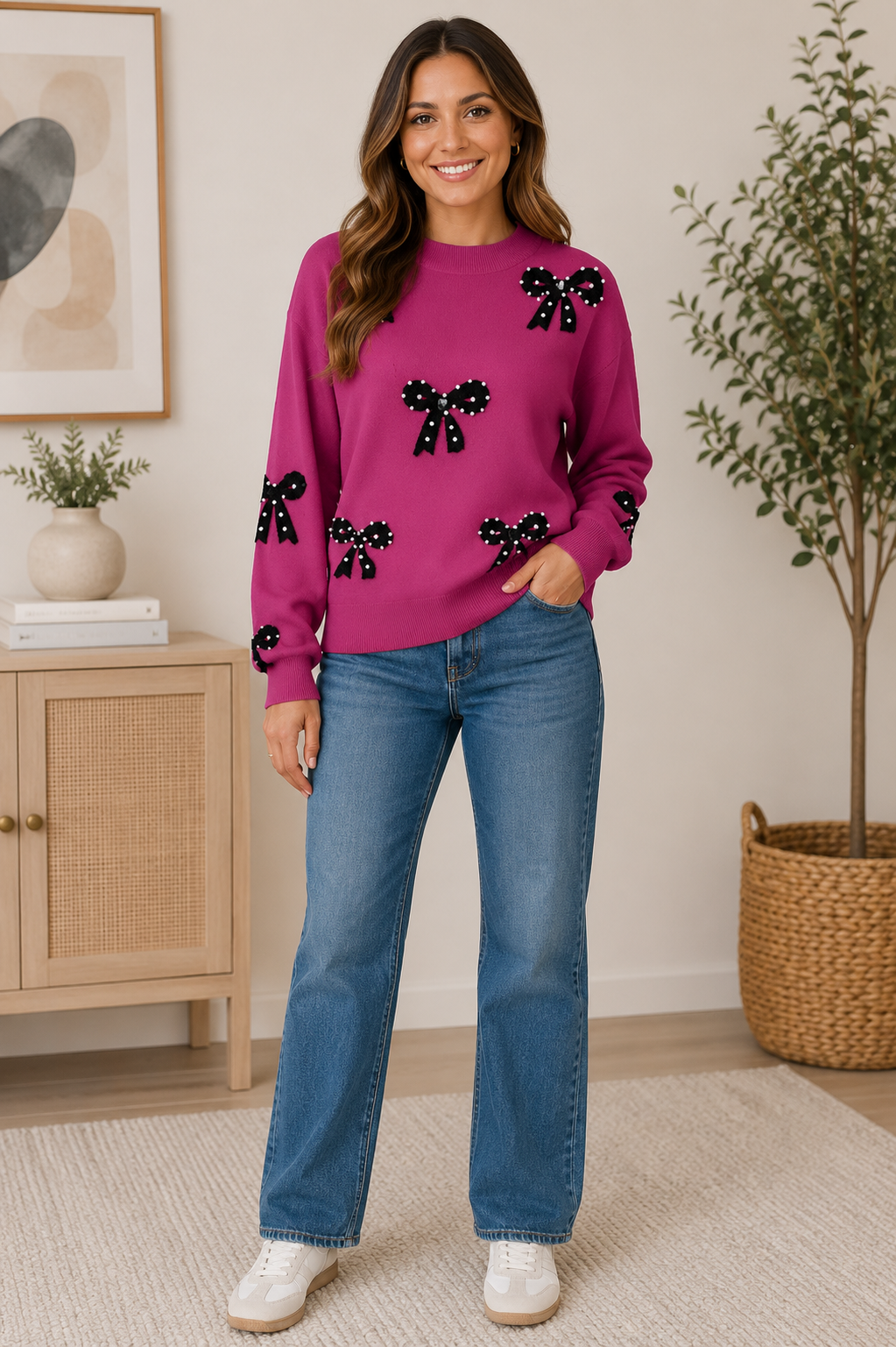 Bows & Pearls Sweater