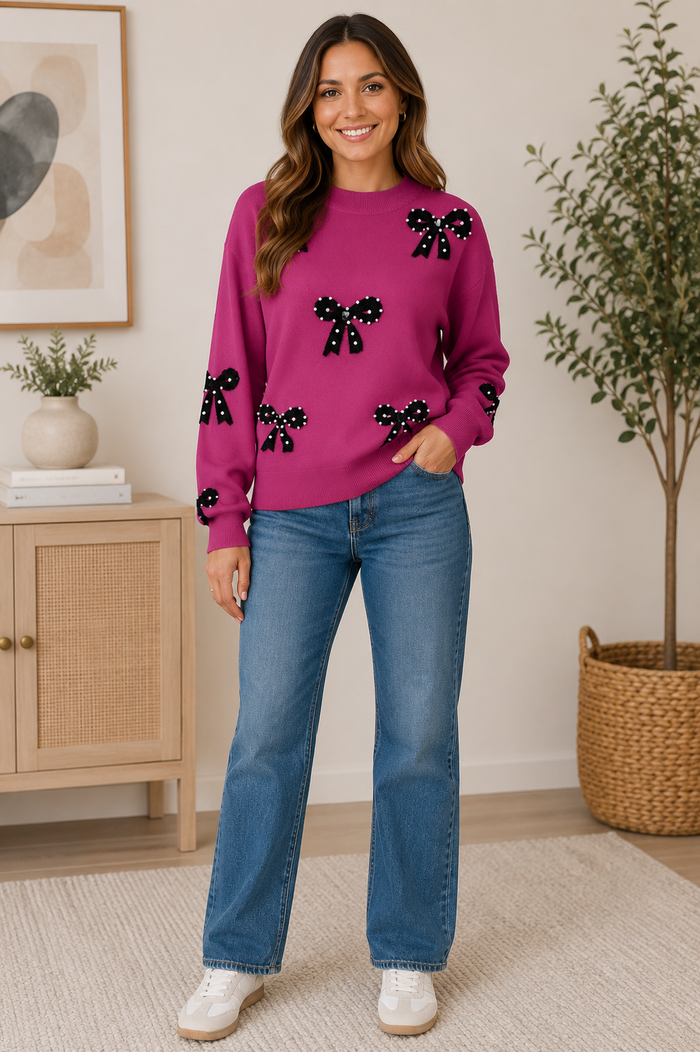 Bows & Pearls Sweater
