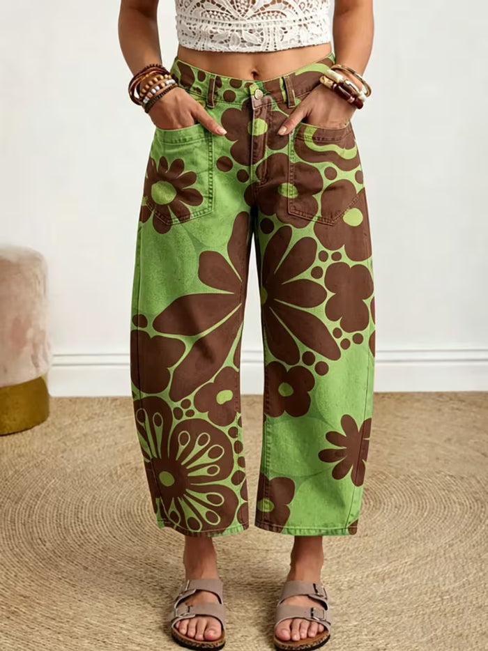 Cocoa Bloom Pants in Curvy