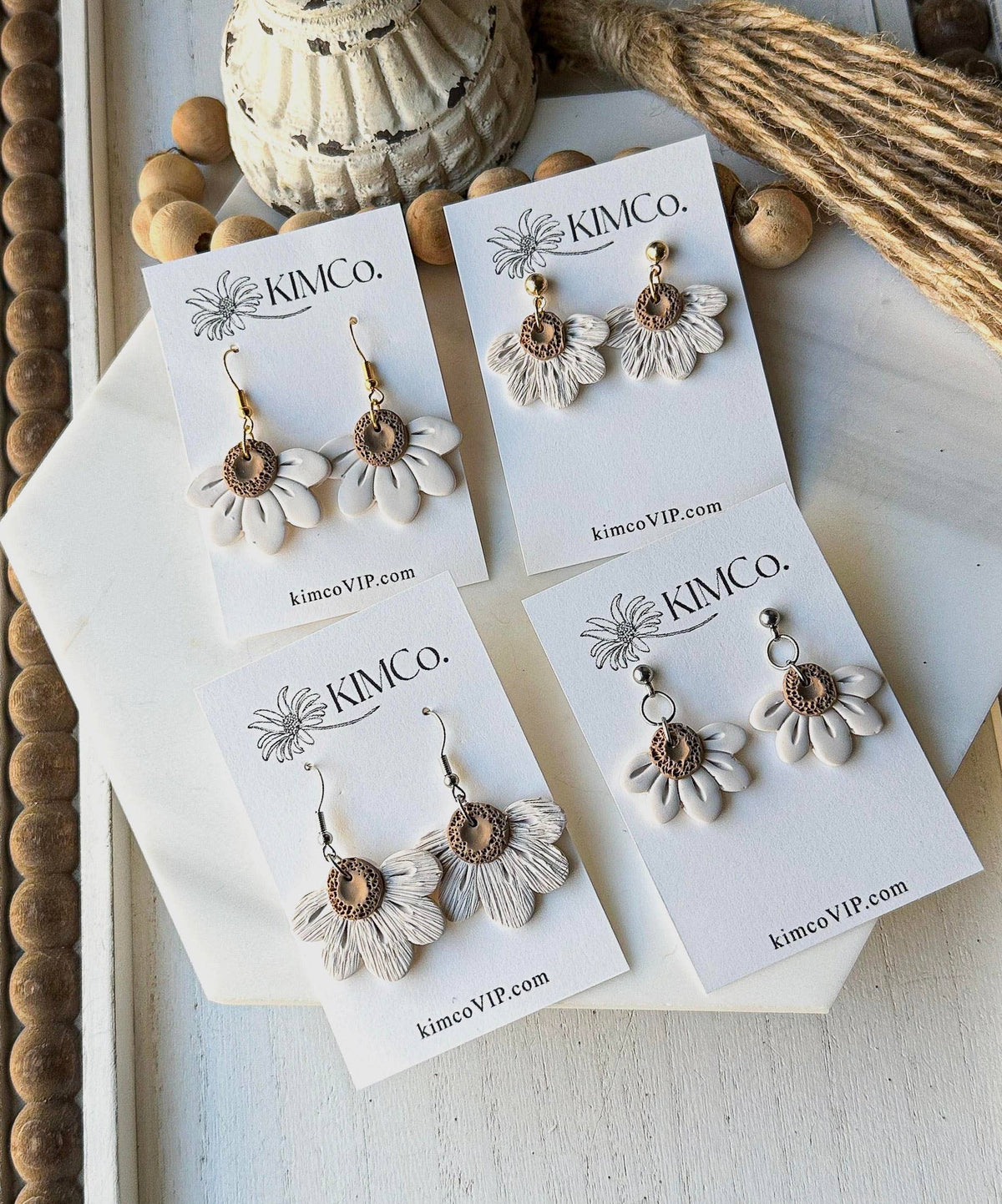 Cottage Daisy Clay Earrings