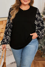 Callie Bow Patchwork Blouse in Curvy