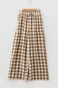 Candace Brown Gingham Pants