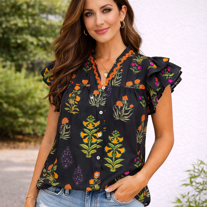 Polly Floral Top