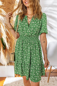 Rowena Green Floral Dress