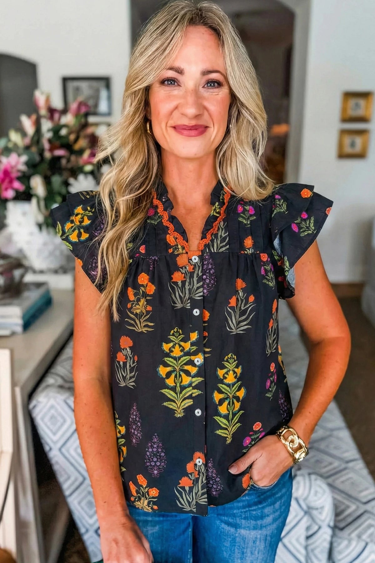 Polly Floral Top