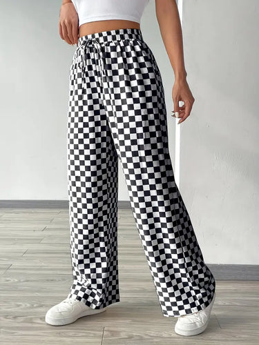 Checked Off Pants