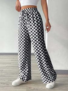 Checked Off Pants