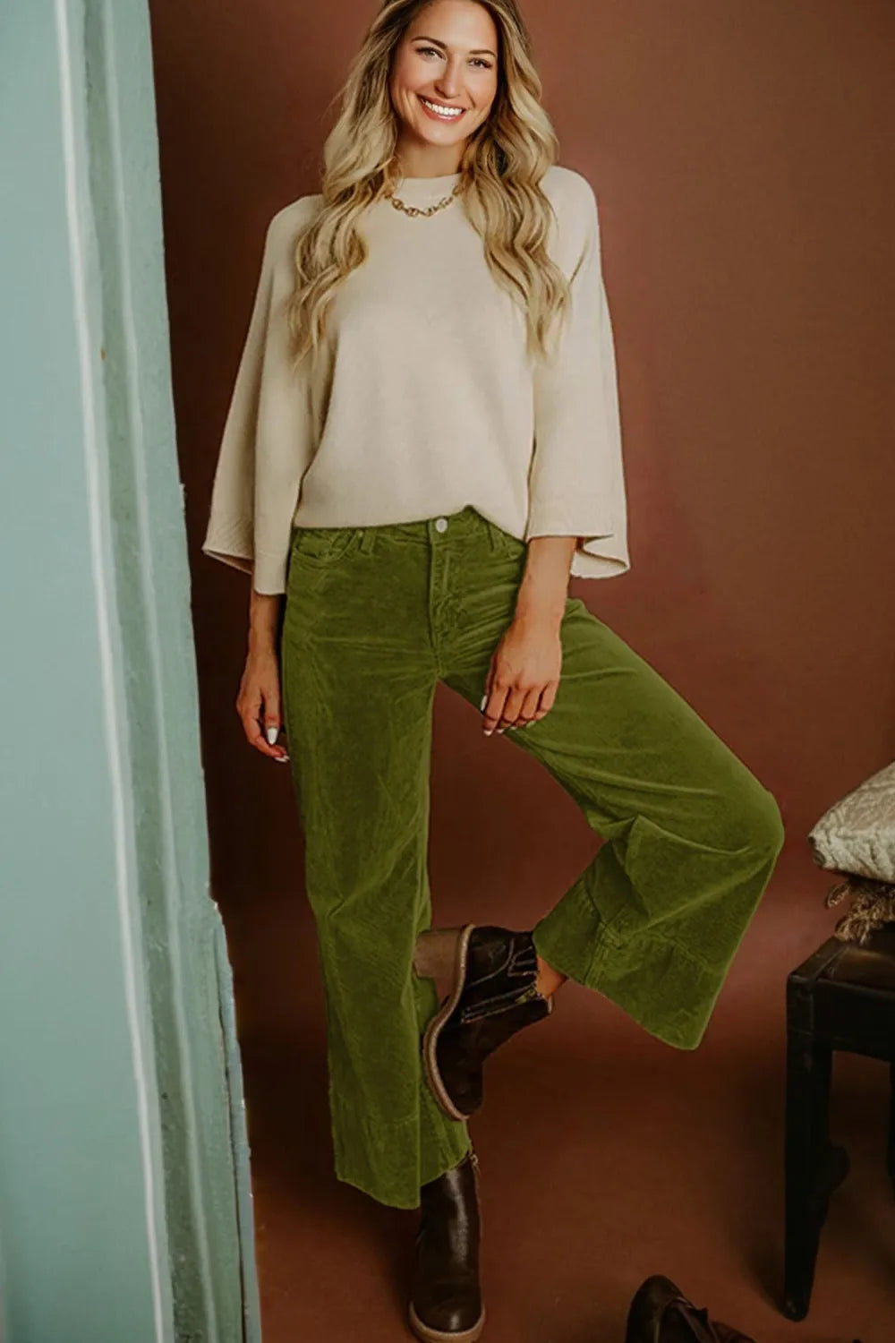 Clara Ivy Corduroy Wide Leg Pants
