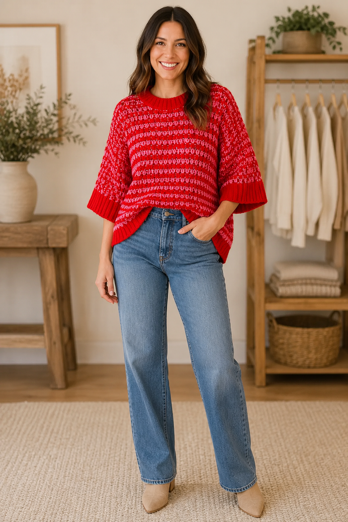 Clementine Striped Sweater