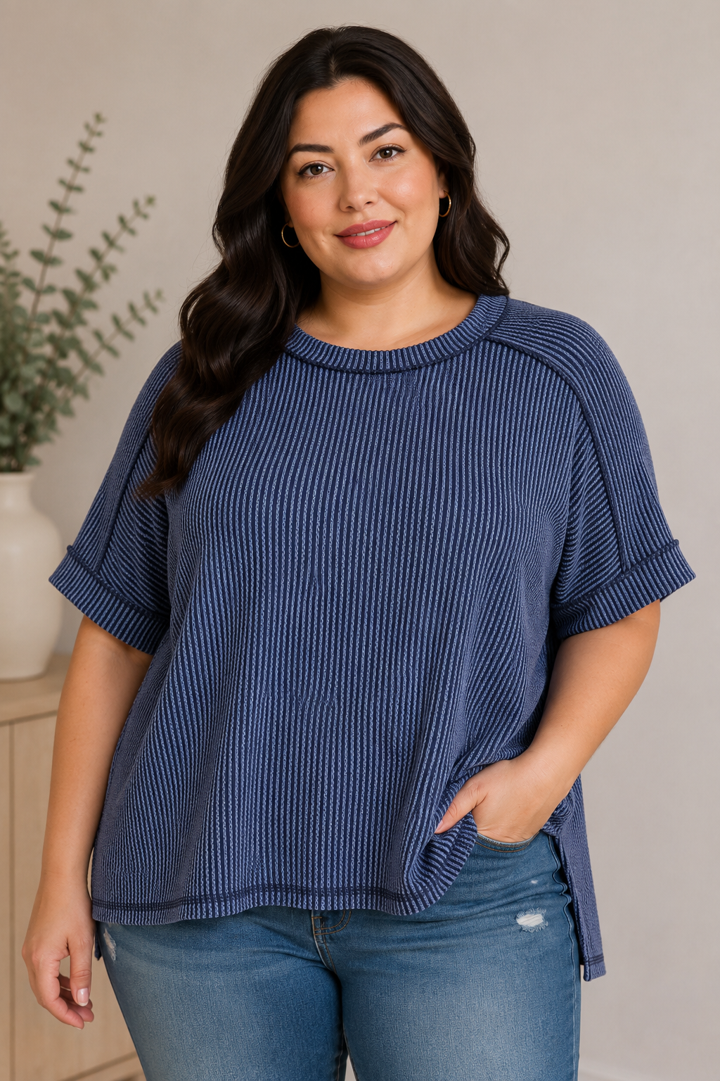 Coffee and Comfort Top in Curvy