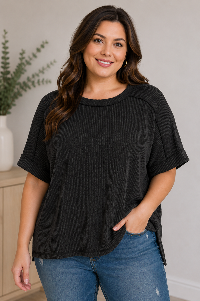 Coffee and Comfort Top in Curvy