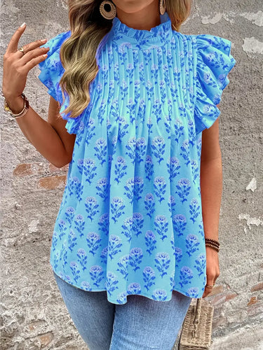 Conley Ruffle Sleeve Blouse in Curvy