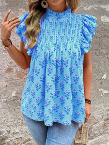 Conley Ruffle Sleeve Blouse in Curvy