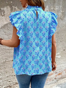 Conley Ruffle Sleeve Blouse in Curvy