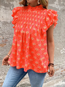 Conley Ruffle Sleeve Blouse in Curvy