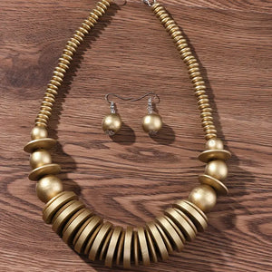 Cora Wooden Bead Necklace