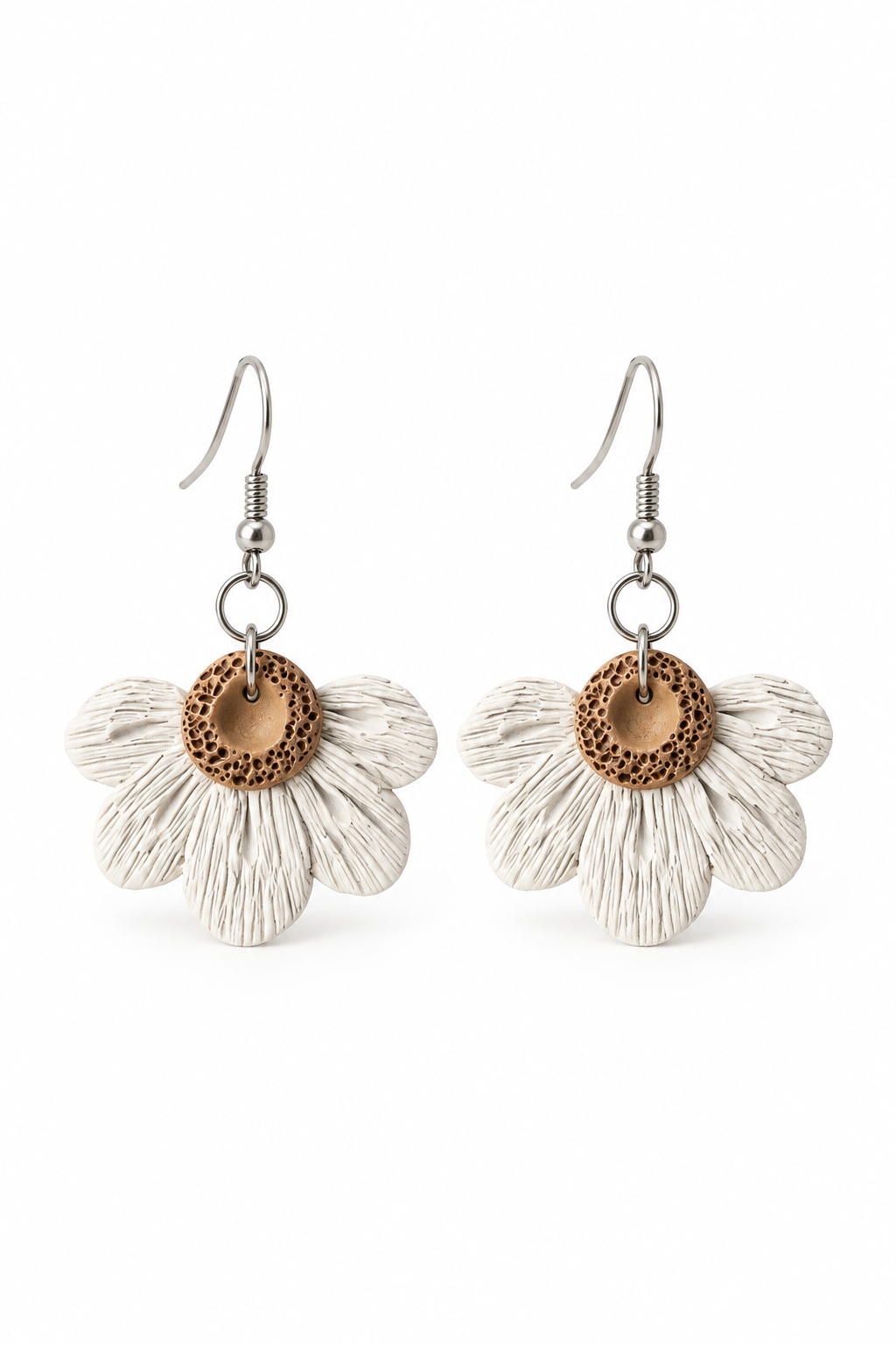 Cottage Daisy Clay Earrings