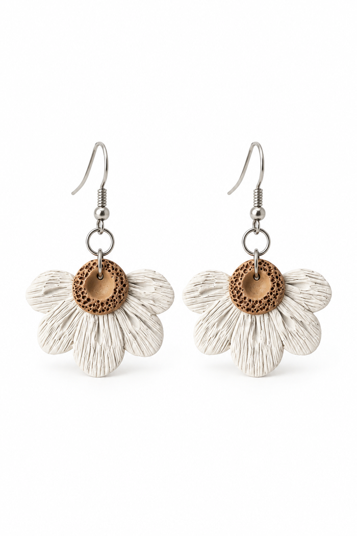 Cottage Daisy Clay Earrings