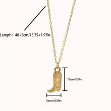 Cowboy Boot Pendant Necklace