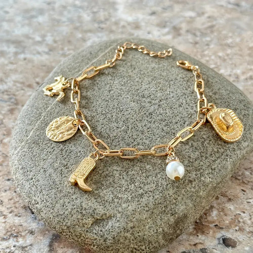 Cowboy Hat Charm Bracelet