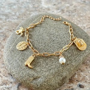 Cowboy Hat Charm Bracelet