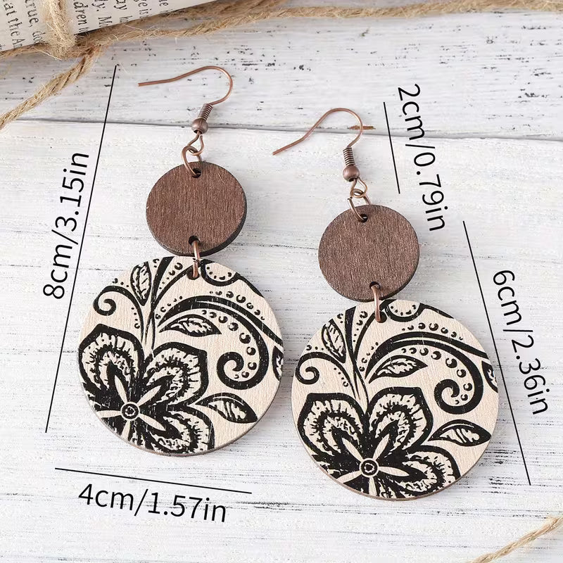 Cream and Coal Earrings