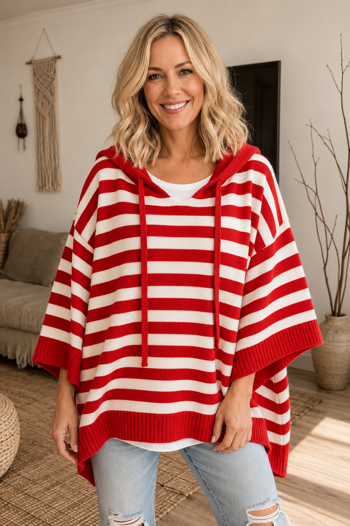 Crimson Edge Sweater