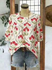 Crimson Garden Top in Curvy