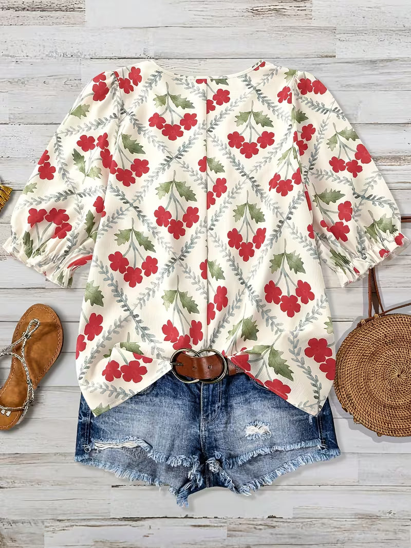Crimson Garden Top in Curvy