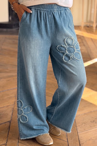 Savannah Frayed Floral Denim