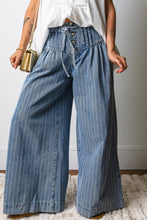 Dallas Anne Striped/Pleated Jeans