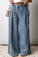 Dallas Anne Striped/Pleated Jeans