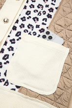 Darcy Leopard Waffle Quilted Jacket