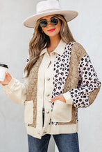 Darcy Leopard Waffle Quilted Jacket