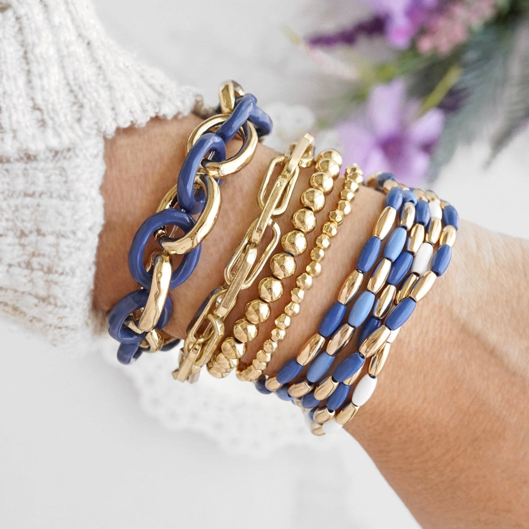 Delica Metal Beaded Bracelet Stack