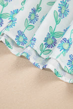 Della Green Floral Print Blouse