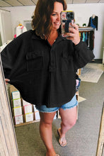 Della Flap Pocket Henley Top Curvy